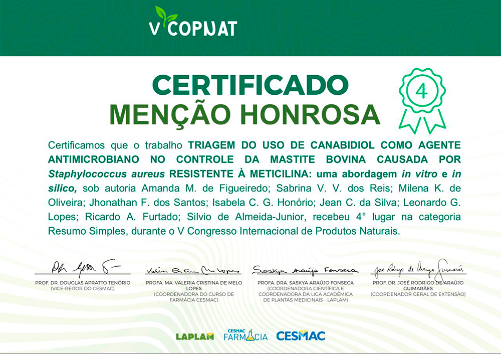 Certificado de Menção Honrosa